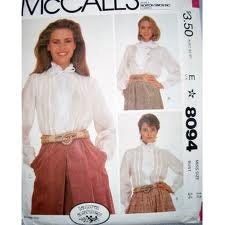 Laura Ashley Blouse Pattern  McCalls 8094  MIsses 12 Bust 34  Uncut  FREE SHIPPING