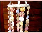 Shabby Chic Mobile Custom Made To Match Your Nursery, Yoyo Mobile, Nursery Decor, Baby room