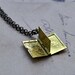 Necklace. Secret Story Book. Tiny brass locket on brass chain. By Vintette on Etsy.