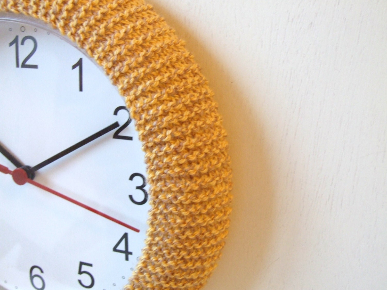 wall clock cover hand knitted  by Baban Cat