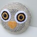 owl cushion crochet round pillow