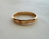 2.5mm wide Hammered Band Ring 14K Gold Filled