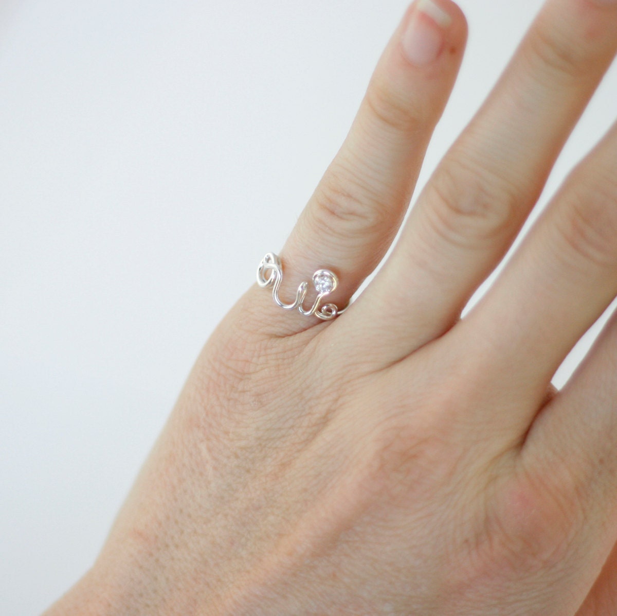 Oui Ring 925 Sterling Silver - with cz