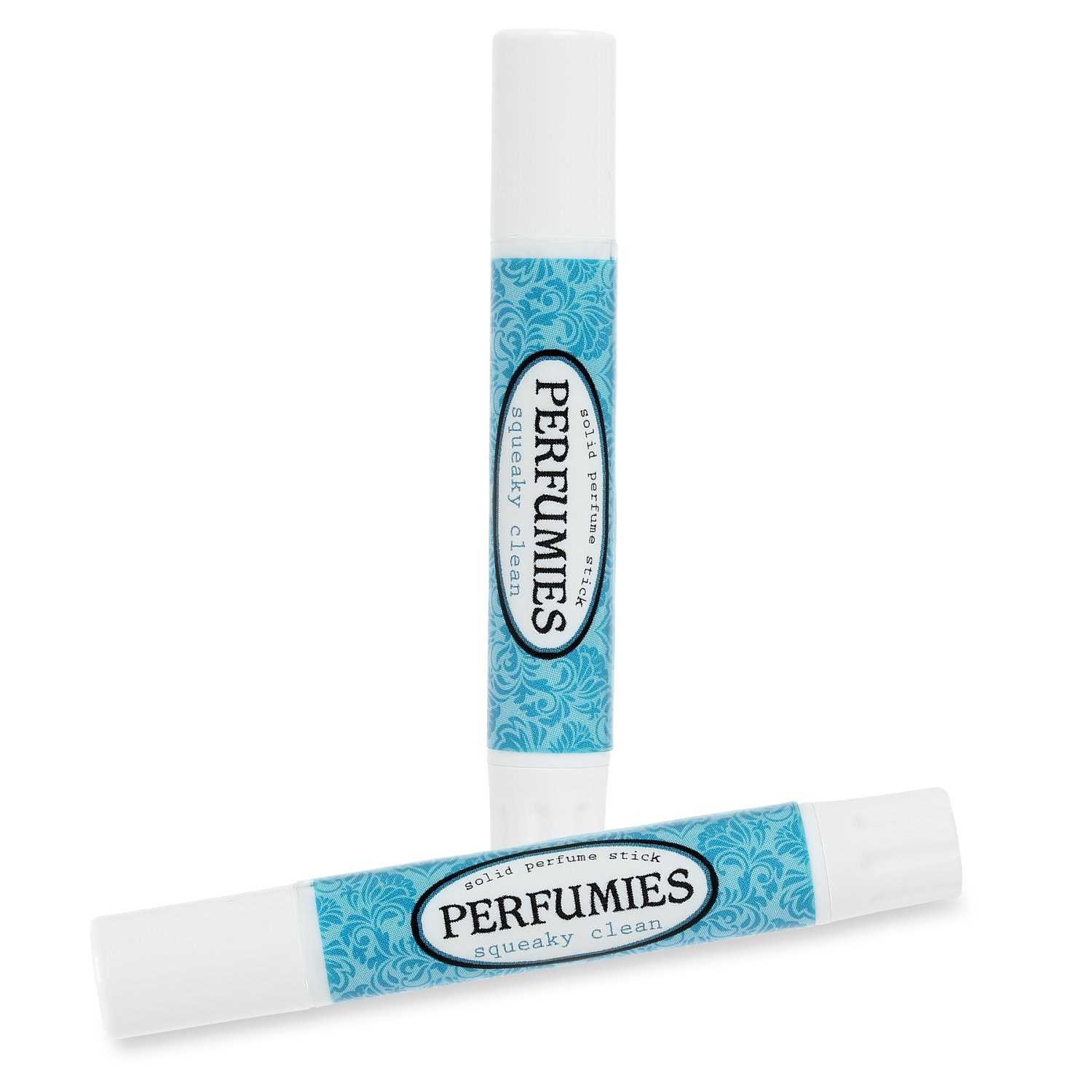 Solid Perfume Stick - SQUEAKY CLEAN: Handmade Travel Size Fragrance - All Natural Base - soapy, fresh, clean, cotton, floral, lemon
