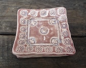Porcelain Trinket Dishes in Pastel Pink // Handmade Ceramic Ring Dishes