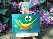 ACEO Smilling Frogy
