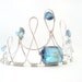 Bellagio - Silver and Blue Lace Wire Wrapped Tiara - Ready to Ship