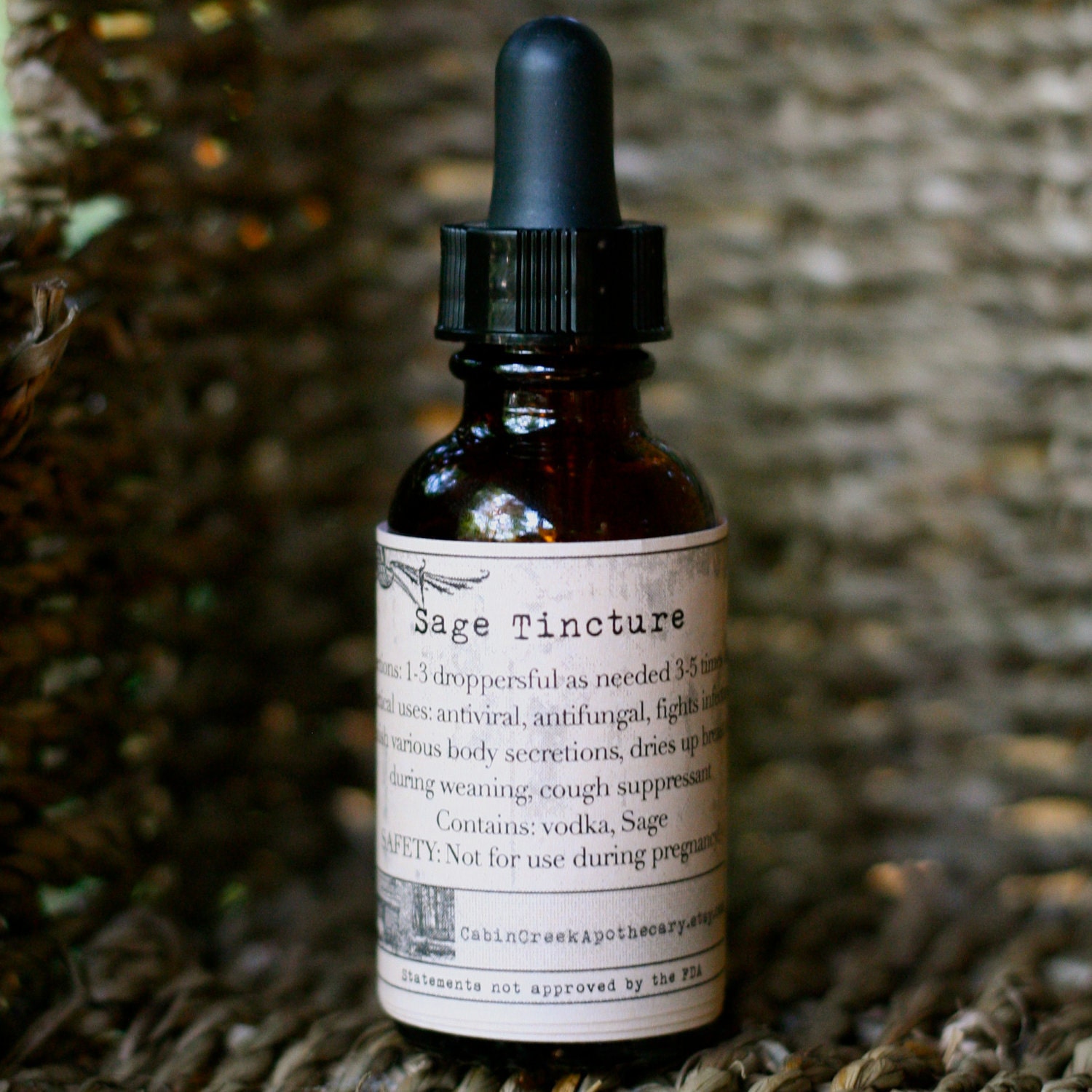 Sage (Salvia officinalis) Tincture 2 oz.