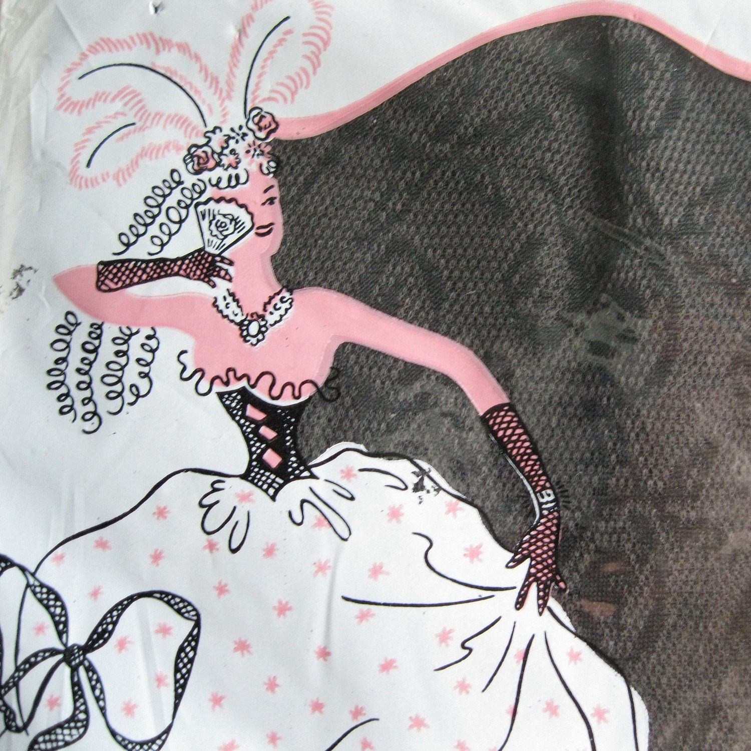 Vintage Black Lace Stockings Nylons 1950s Hoisery Lingerie Fashions NOS