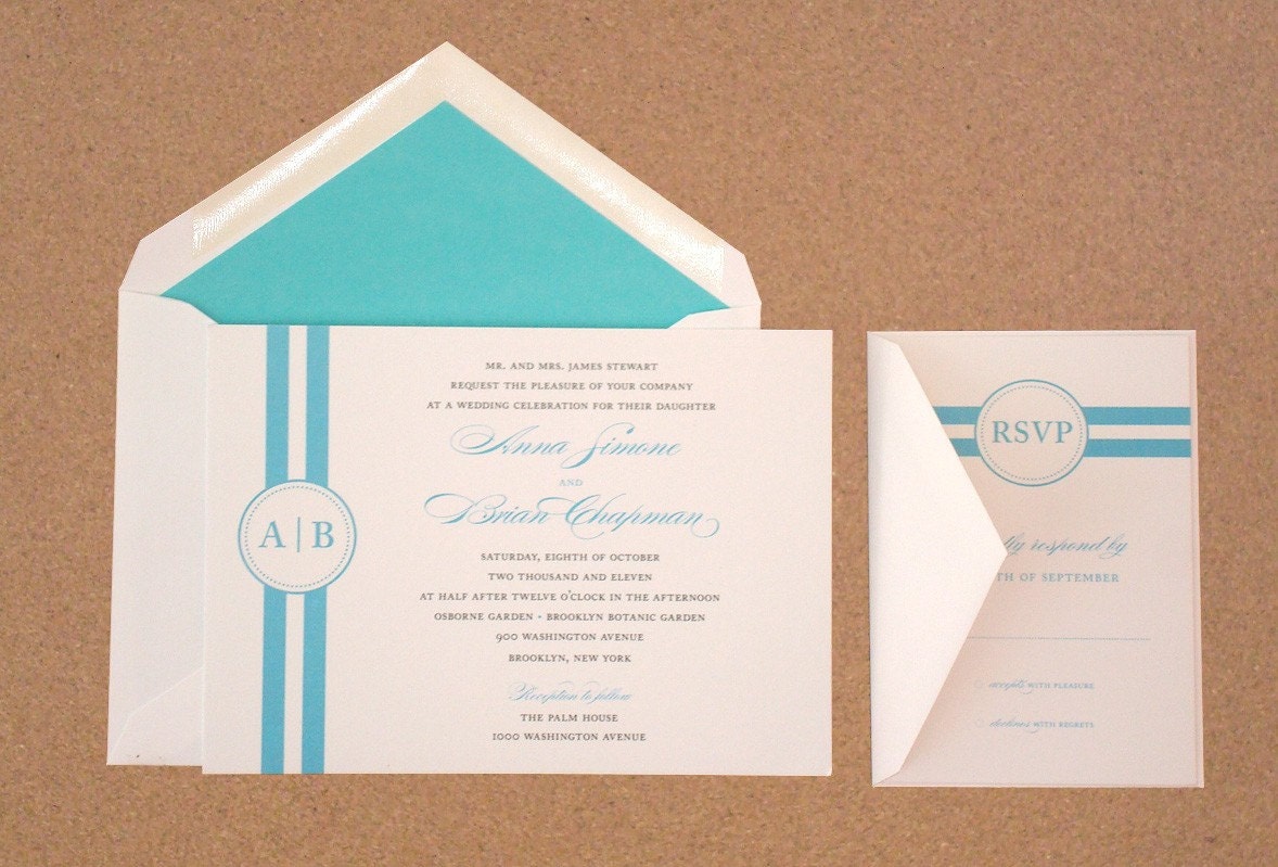 Monogram Wedding Invitation (sample)