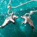 Silver Baby Manatee Drop Earrings, Handmade in Sterling Silver, Eco Friendly