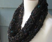Ready to Ship - Summer Infinity...  Soft Cozy Comfy Lightweight... Black Tweed