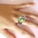Green Ring "A Little Prince Frog want a kiss" - Ring engagement with terrarium