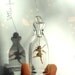 Little greenFairy. Spring ornament. Miniature under glass bell.