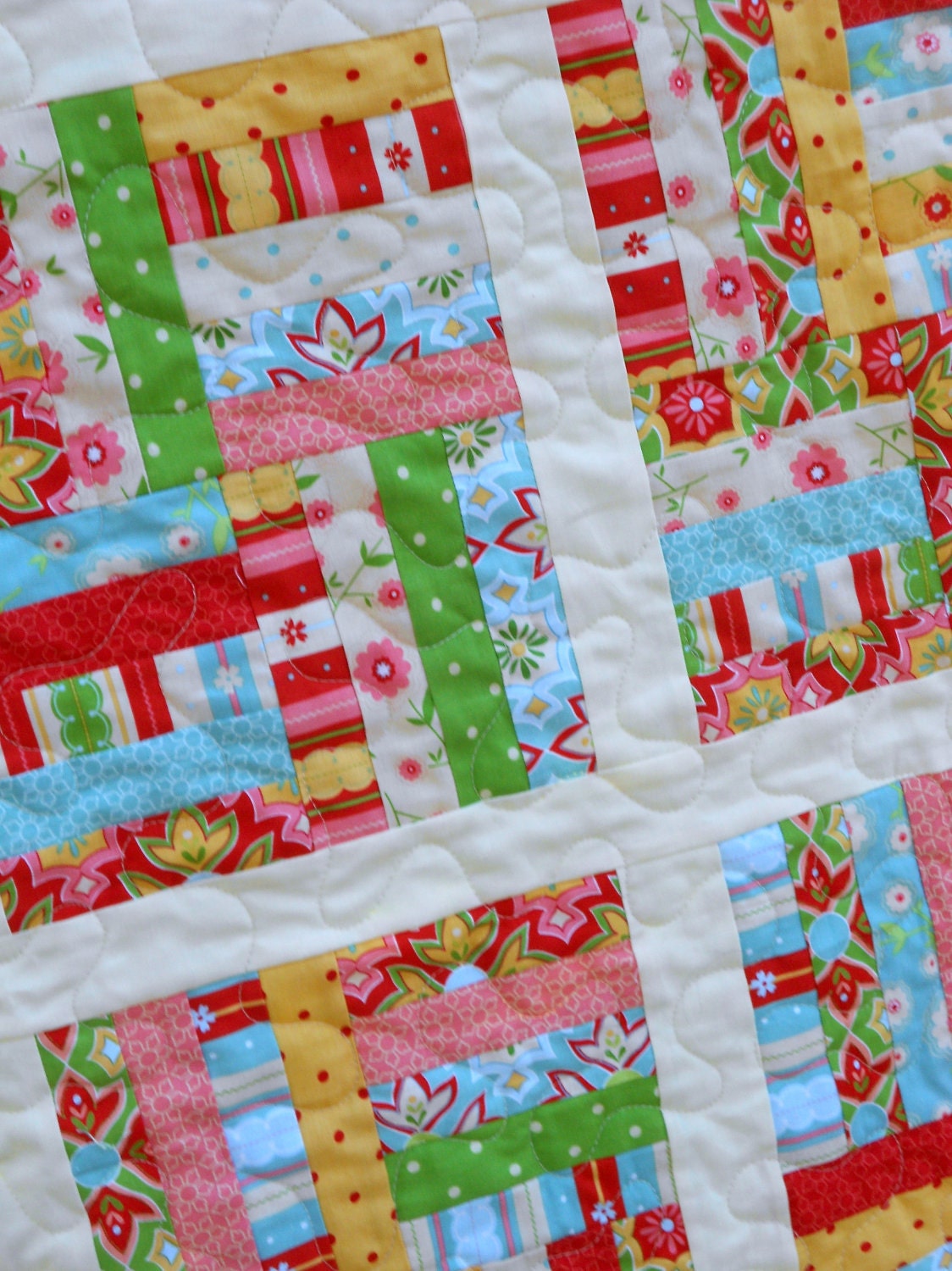 25% Off Coupon Code - Quilt Pattern PDF - Fat Quarter Friendly -   Chutes and Ladders - Crib to Queen-King Sizes- EASY