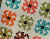 25% Off Coupon Code - Quilt Pattern  - Layer Cake Friendly - Baby to Queen / King size - Spin Blossoms