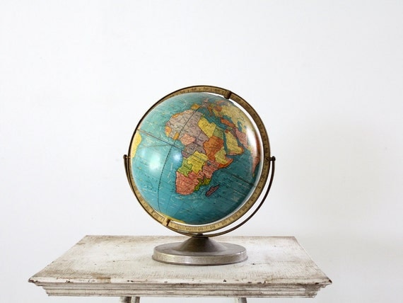 1960s Globe // Scholastic 12 inch World Globe