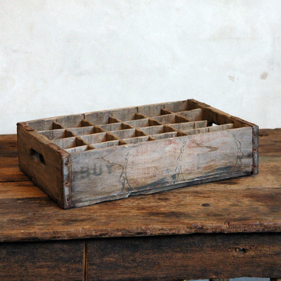 Vintage Soda Wood Crate // Divide & Store
