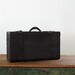 Black Leather Luggage // Antique Leather Suitcase