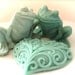 SOAP, Frog Soap Set, Moisturizing Vegetable Based, Two Frogs in Love, Scented in Peaches and Cream
