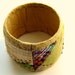 Embroidered quilted silk bracelet - Purple touch
