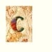 Initial C, Personalized Card, Personalized Gift, Monogram C, Fiber Art Card