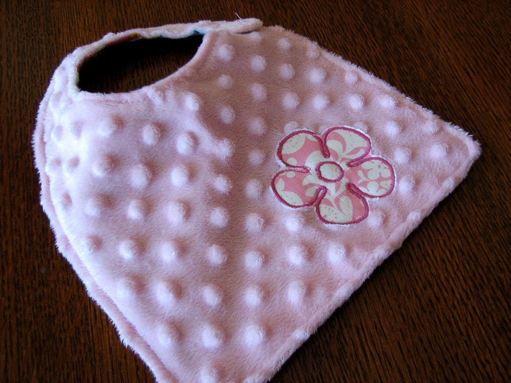 Flower Appliqued Bib