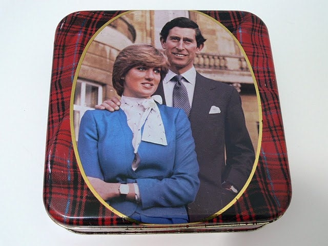 Charles & Diana Tin - Vintage Wedding Commemorative - British Royalty - Container