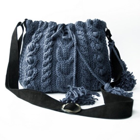 Blue messenger Bag with adjustable long strap