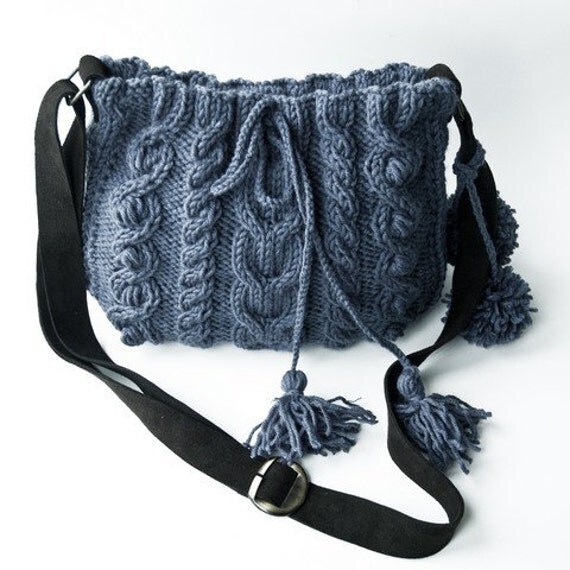 Blue messenger Bag with adjustable long strap