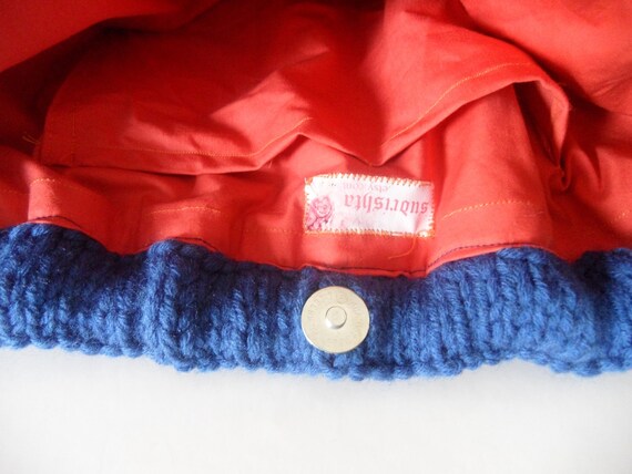 Blue messenger Bag with adjustable long strap