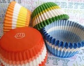 Rainbow Swirl Cupcake Liners Professional Grade and Greaseproof - 60 Count