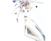 Original Watercolor Painting 13x19 artwork woman fashion illustration home wall decor wall art contemporary modern love fine art portrait