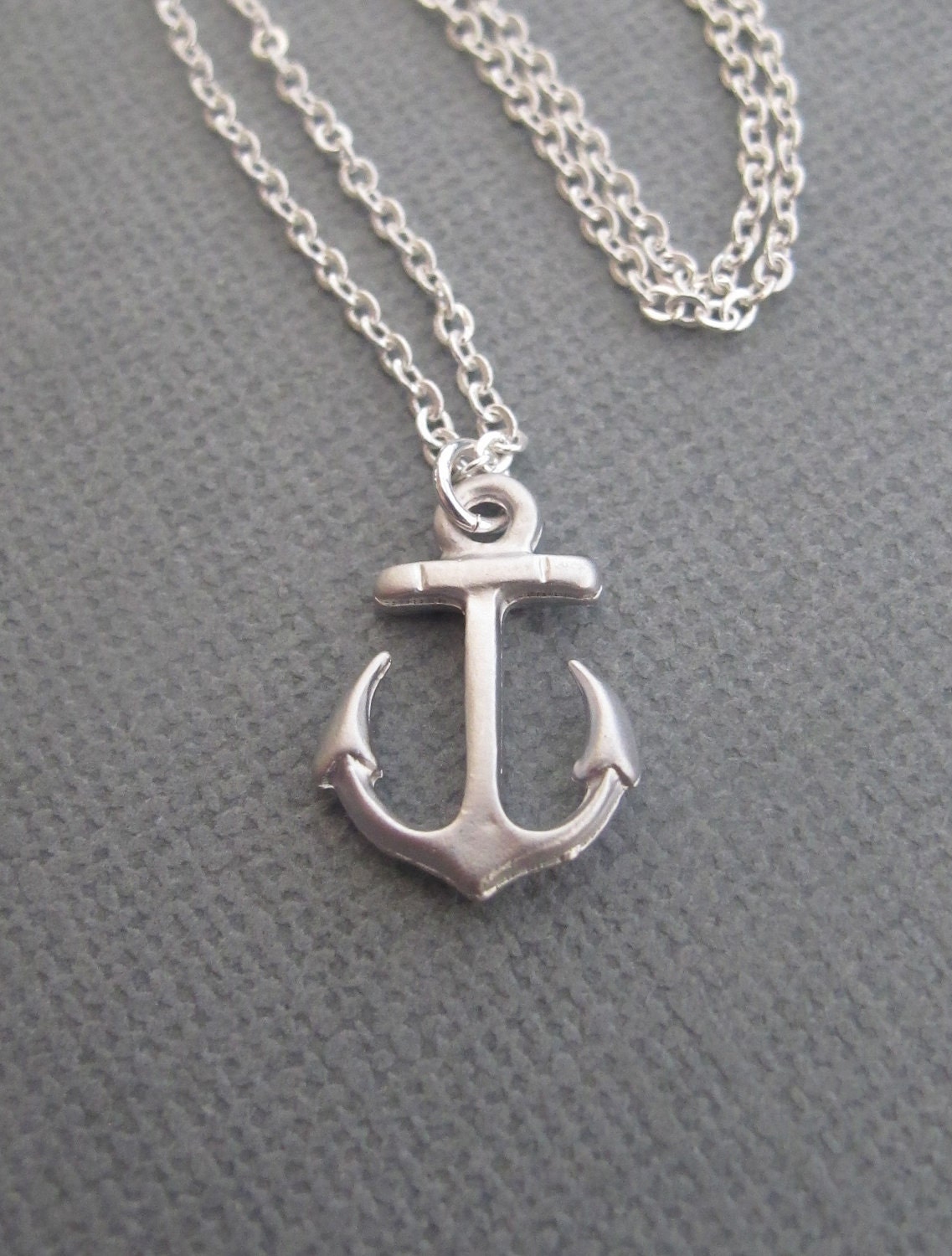 Silver Anchor necklace.