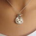 Bird and Nest with white Freshwater Pearls sterling silver necklace. Mothers Day Gift.