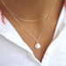 Coin Pearl Double Strand Silver Necklace. Wedding. Bridal. Bridesmaids Gift.