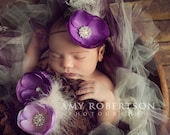 PURPLE GLAM Headband - Preemie to Adult Sizes Available