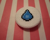 Pokemon Cascade Badge Cross Stitch Pin
