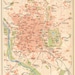 1905 City Map of Madrid, Spain