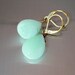 Amazonite Gemstone Earrings with Antique Brass Handmade