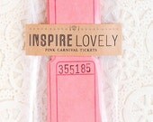 24 Pink Blank Carnival Tickets