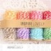 80 yards Party Mix Bakers Twine hand wound on mini wooden spools