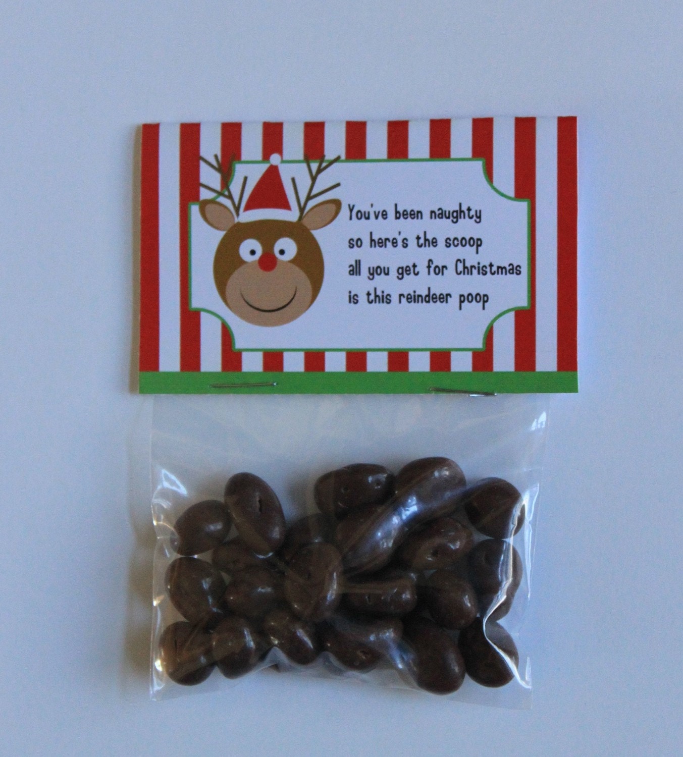 PRINTABLE Reindeer Poop Party Favor Bag Stocking Stuffer Tag Topper Il_170x135