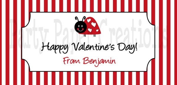 INSTANT DOWNLOAD Valentine Ladybug Lovebug Favor Bag Topper for Boy and Girl Il_570xn