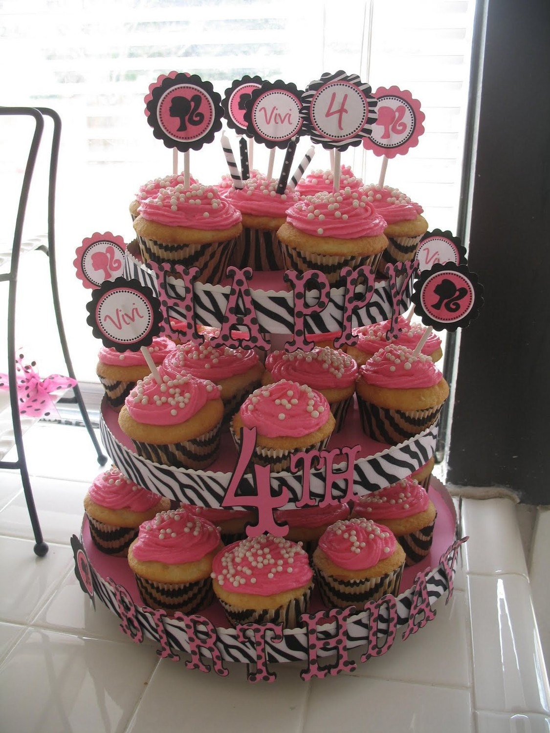 Barbie Birthday Party Printable Decor - Barbie Silhouette Party Decorations - DIY Tablescape - Vintage Barbie Party Printables