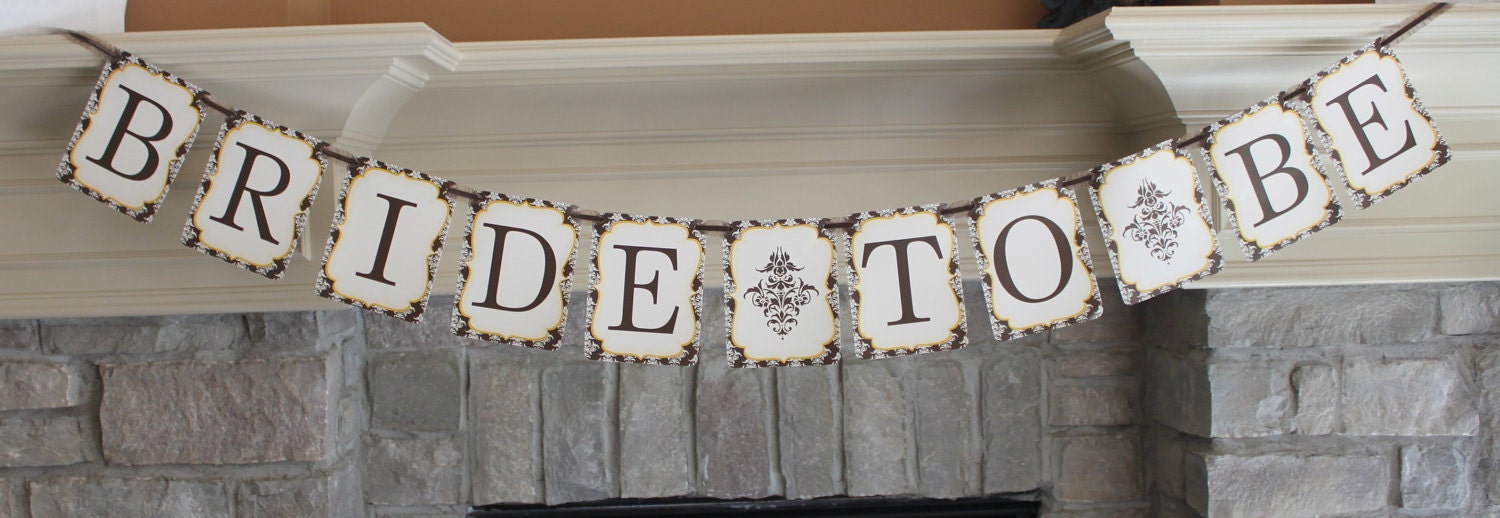 Bride to Be Bridal Shower Printable Banner PDF Files Il_570xn