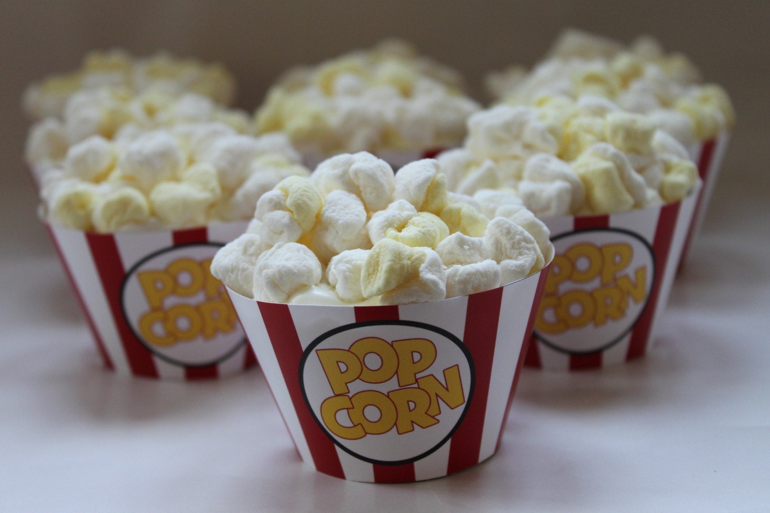 INSTANT DOWNLOAD Movie Popcorn Box Cupcake Wrappers Digital Printable PDF File
