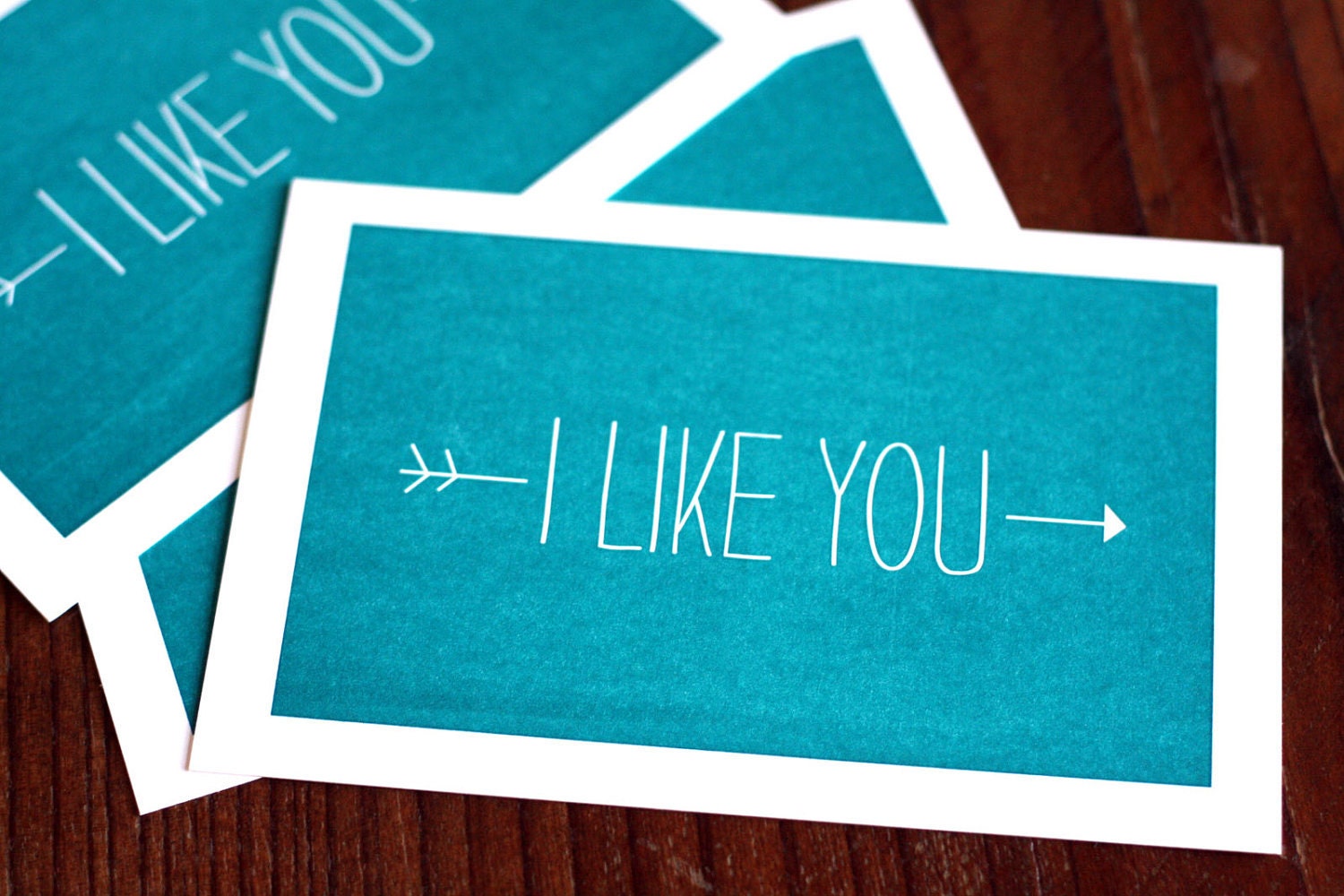 I Like You / Letterpress Printed Postcard