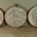 Embroidery Hoop art Leaf Free style wall hanging fall foliage Brown Beige contemporary wall textile art Home decor