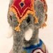 Circus Elephant Felted Pincushion. Made to Order.